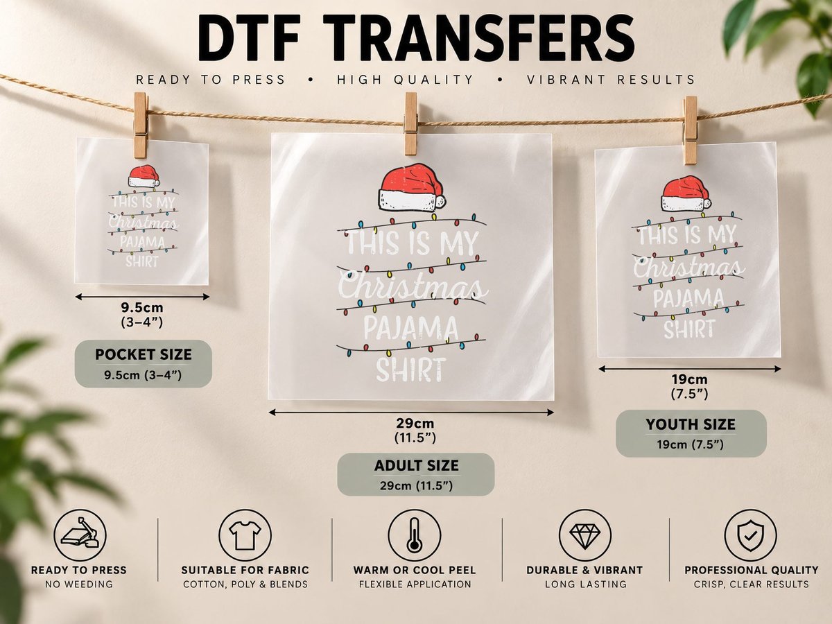 This Is My Christmas Funny Xmas Winter Men Women Kids DTF Transfer Iron On