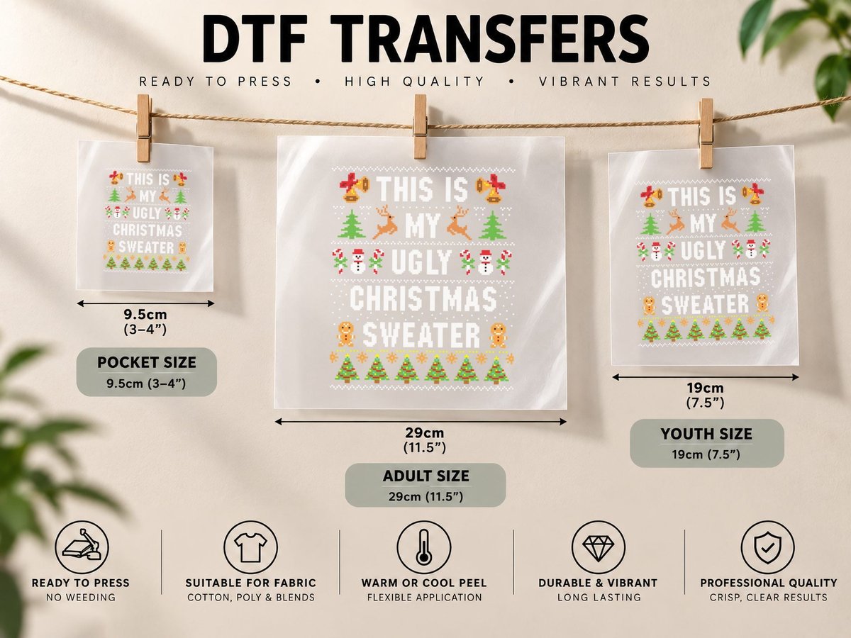 This Is My Ugly Funny Christmas DTF Transfer Iron On