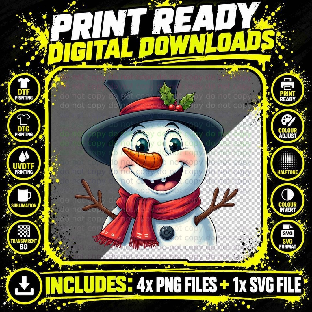 Traditional Christmas Portrait Graphic Tee Png SVG Digital Bundle