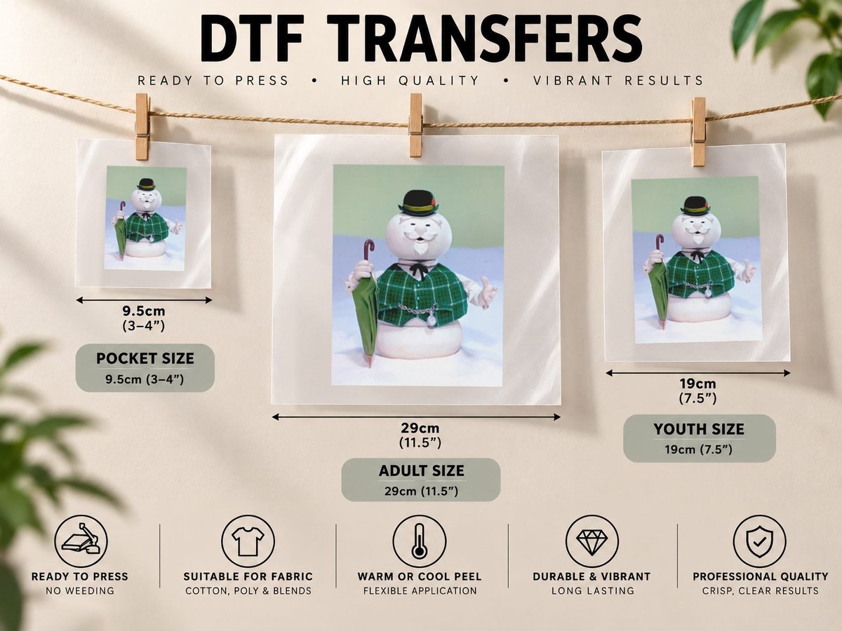 Vintage Christmas Special Narrator Sam the Snowman DTF Transfer Iron On