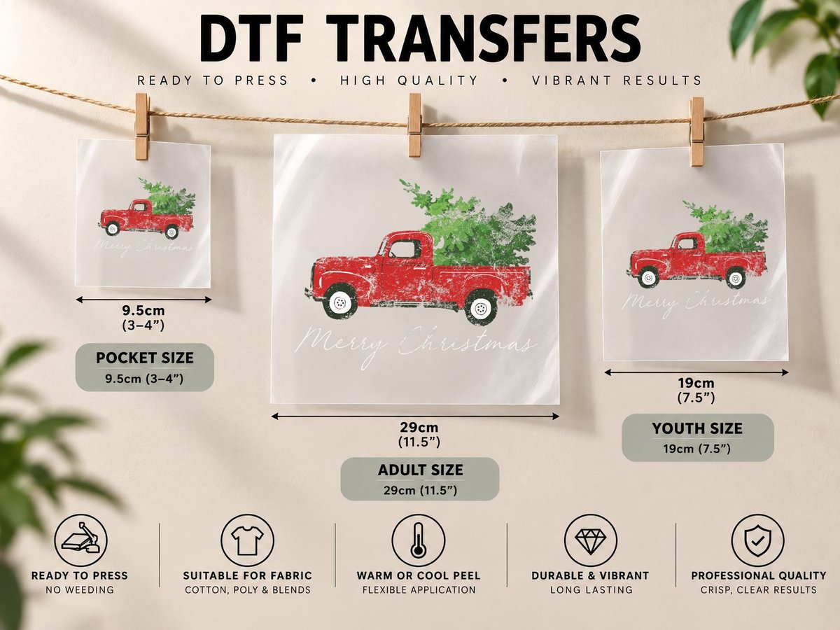 Vintage Wagon Christmas - Tree on Car Xmas Vacation DTF Transfer Iron On