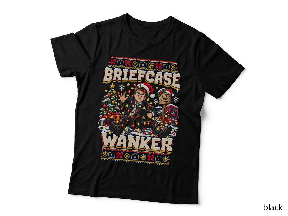 Will Mckenzie Christmas Inbetweeners Briefcase Wanker Fairy Lights Funny T-Shirt