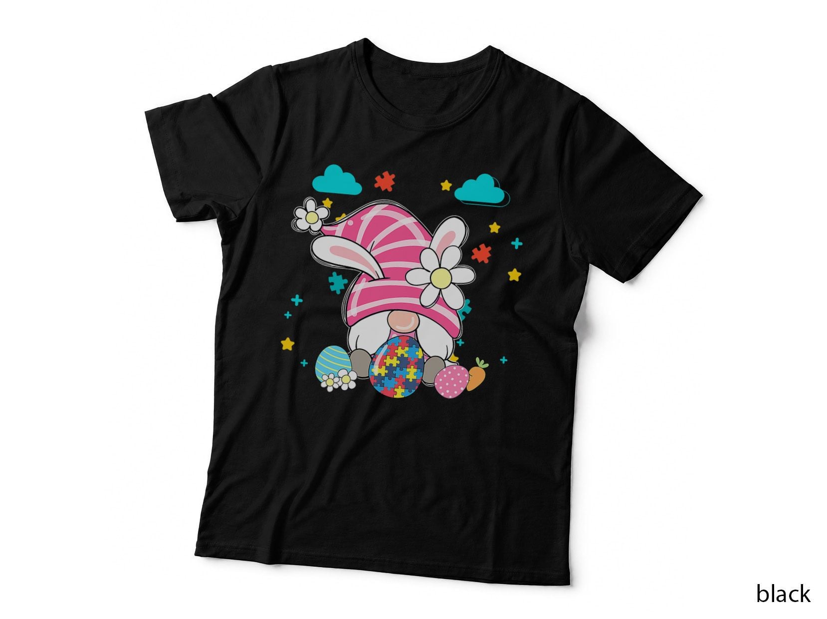 Accept Understand Love Gnome Autism Awareness Easter Day T-Shirt