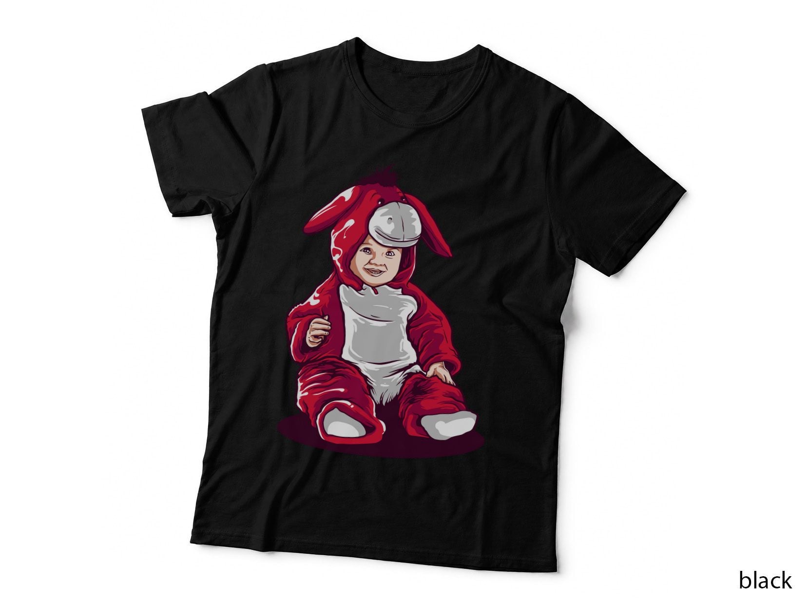 Baby Rabbit Bunny Red Suit Character T-Shirt