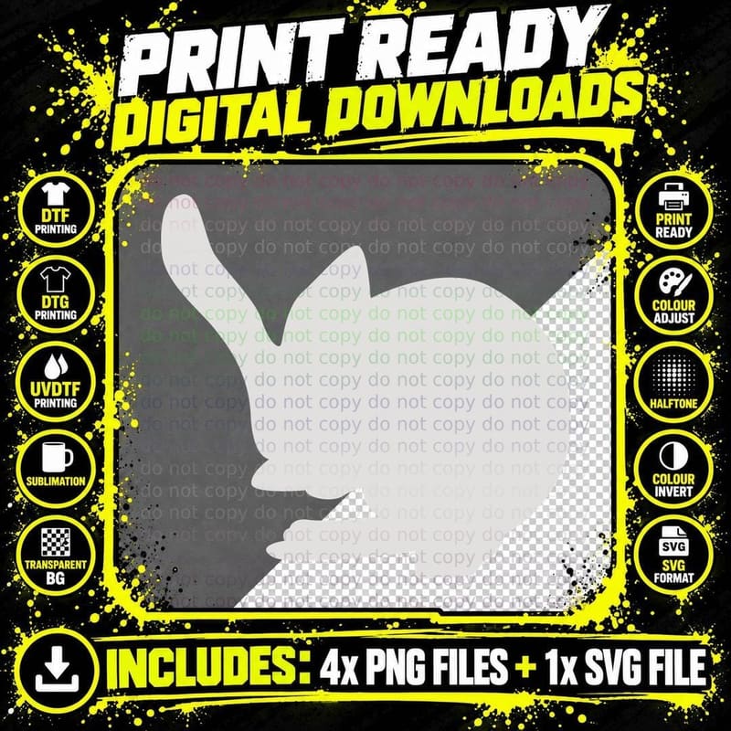 Black Cat Silhouette Easter T-Shirt, Easter Graphic Tee Png SVG Digital Bundle