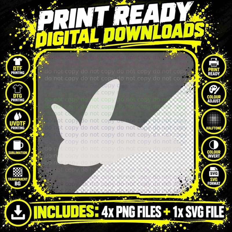 Black Silhouette of a Rabbit Easter T-Shirt Png SVG Digital Bundle