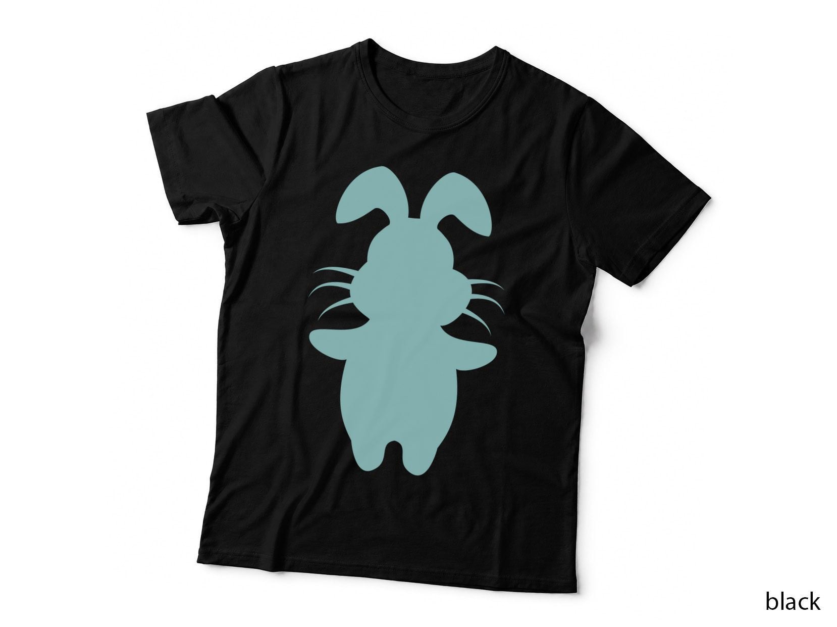 Blue Crab Silhouette on Gray Background Easter T-Shirt, Easter Graphic Tee