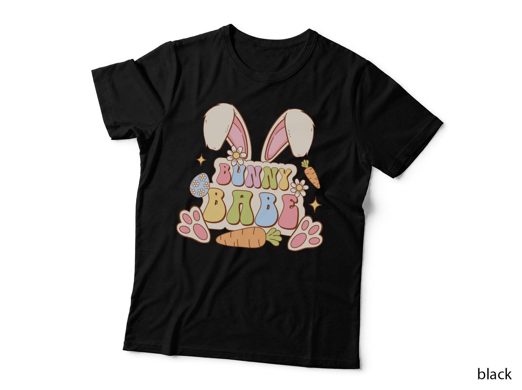 Bunny Babe Easter T-Shirt, Easter Bunny Illustration with Graphic Tee