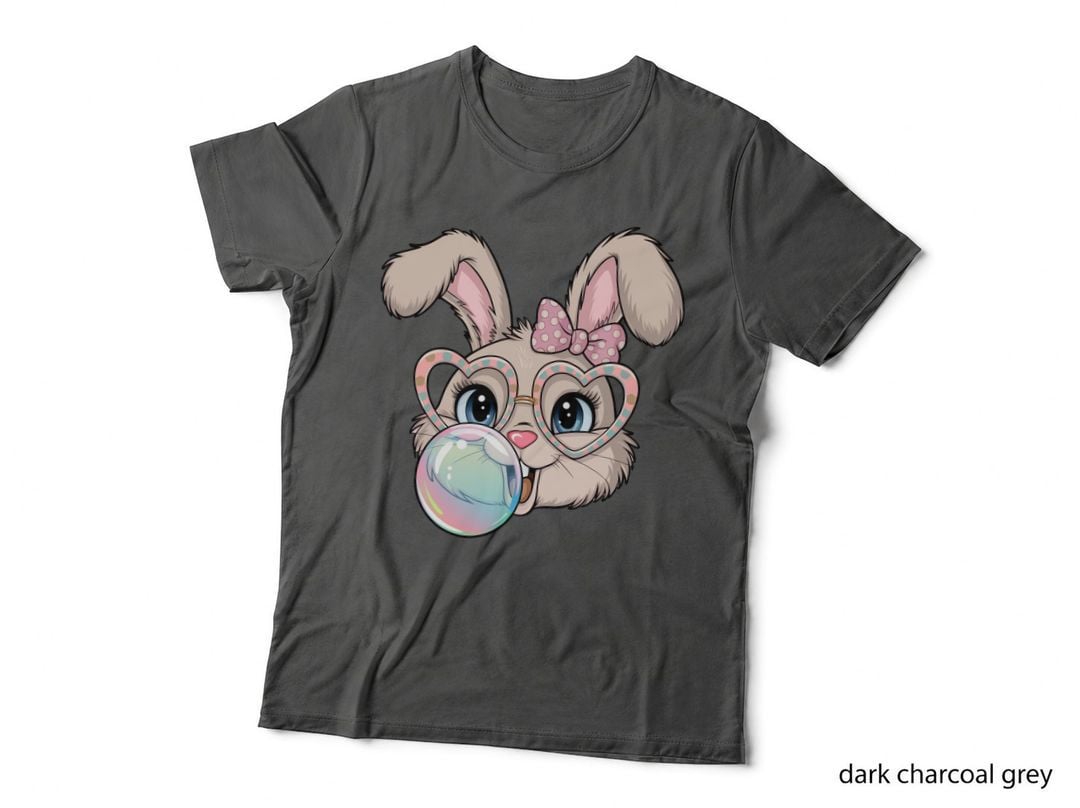Bunny Blowing Bubbles Easter T-Shirt, Easter Graphic Tee, Easter Design Shirt