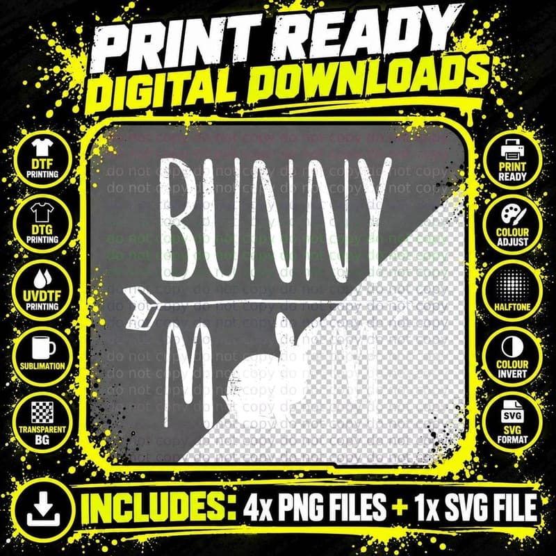 Bunny Mom Mama Bunny Whisperer Vintage Show Rabbit Png SVG Digital Bundle