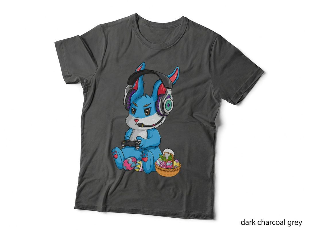 Bunny Rabbit Gaming Happy Easter Day Gamer Boy Girl Kid T-Shirt