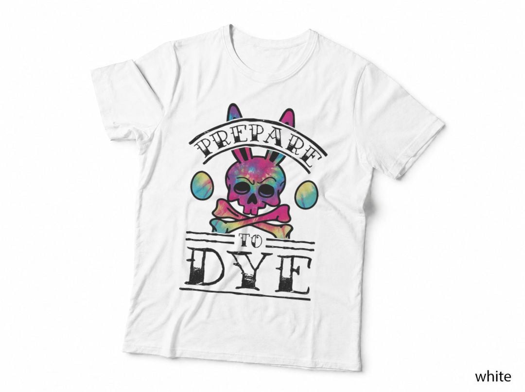 Bunny Skull Tattoo Easter T-Shirt, Funny Easter Apparel, Pet Lover Apparel