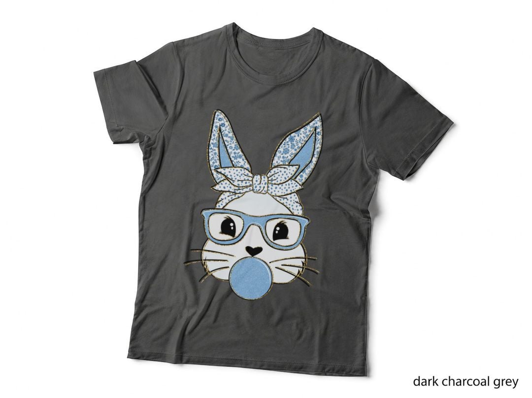 Bunny Wearing Glasses with Bow Easter T-Shirt, Easter Graphic Tee