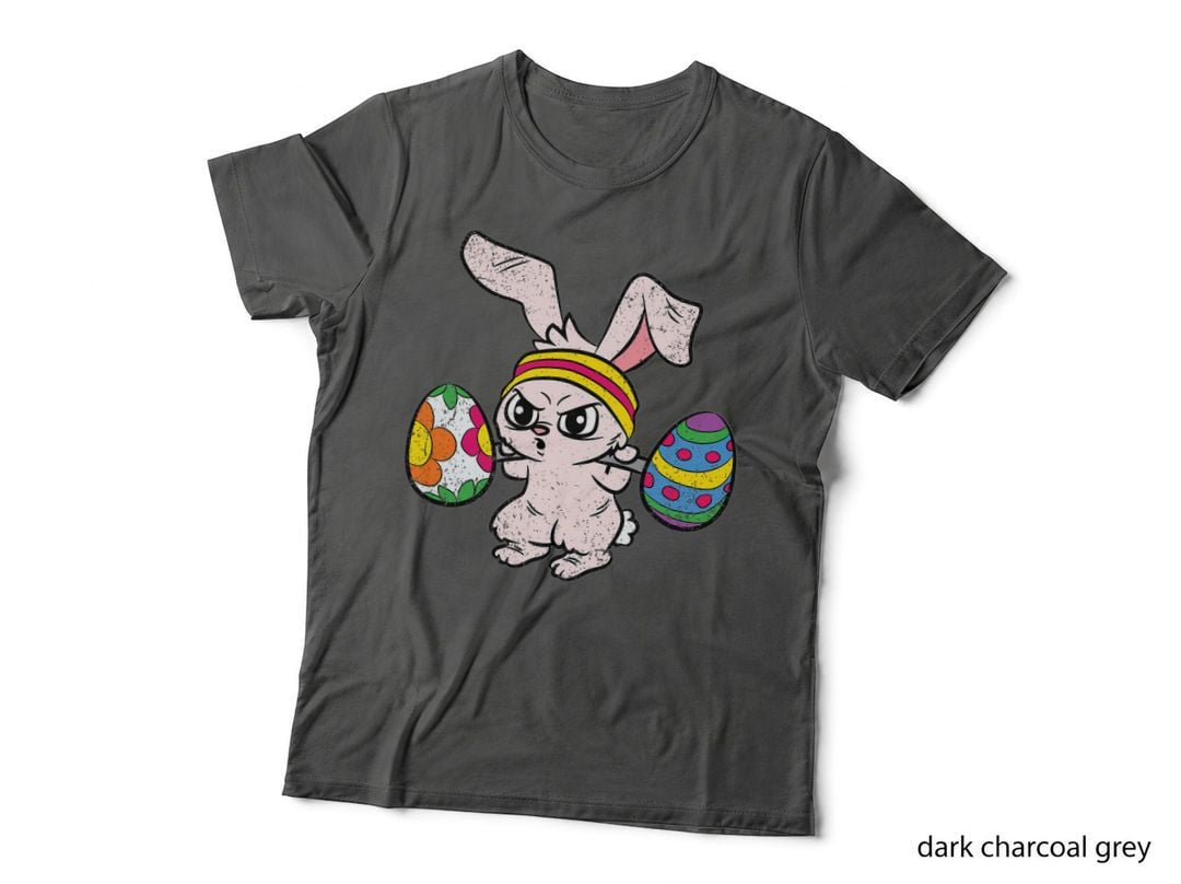 Bunny Weight Lifting Easter Cute Gym Workout Fitness Lover T-Shirt