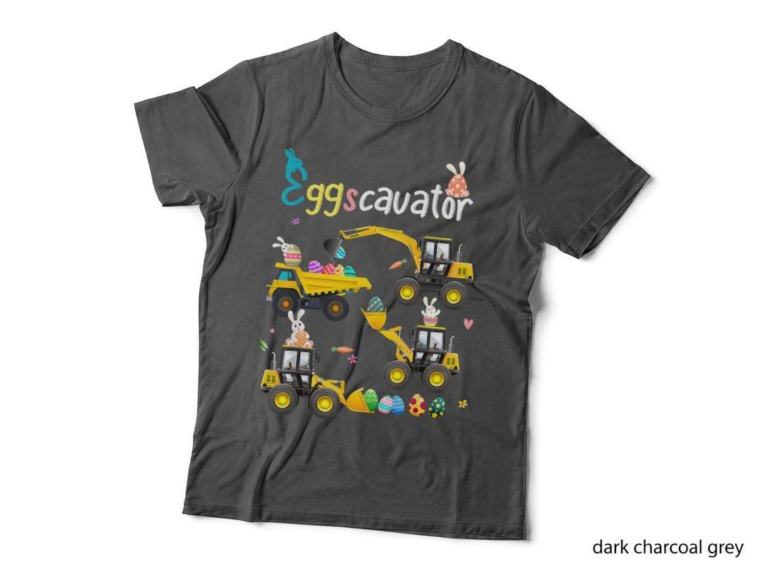 Construction Excavator Easter Day Egg Hunt for Boys Toddlers T-Shirt