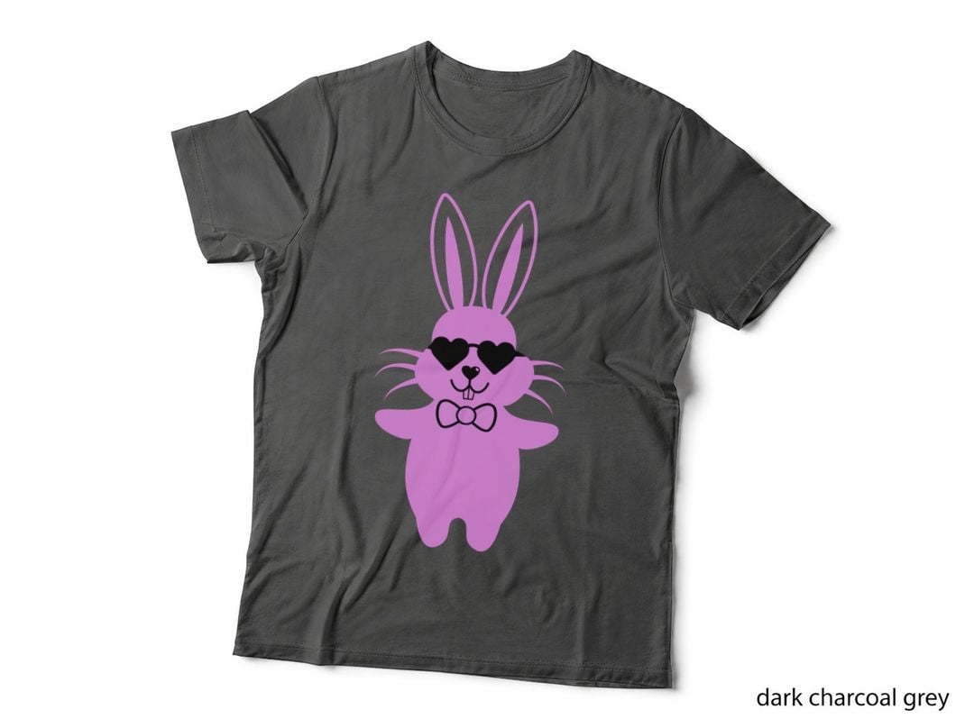 Cool Bunny in Heart Sunglasses Easter T-Shirt, Easter Graphic Tee