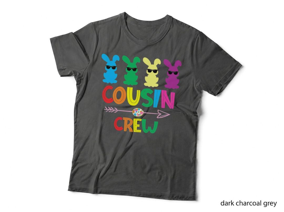 Cousin Crew Squad Bunny Rabbit Easter Day Party Matching T-Shirt