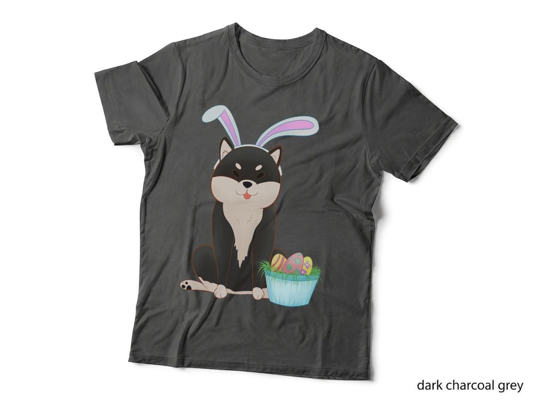 Cute Anime Shiba Inu Easter T-Shirt, Easter Bunny Ears, Pet Lover Apparel