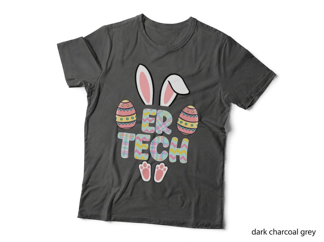 Cute Easter ER Tech Bunny Ears Happy Easter Eggs Outfit T-Shirt