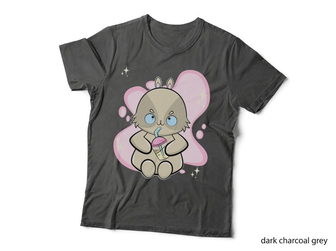 Cute Rabbit with Bubble Tea, Bunny, Tea Lover Gift, Fashion T-Shirt