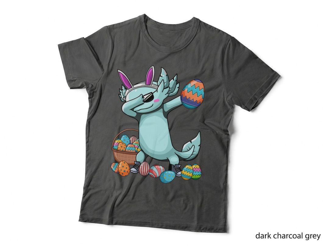 Dabbing Axolotl Easter Day Eggs Dab Boys Girls Kid Bunny T-Shirt