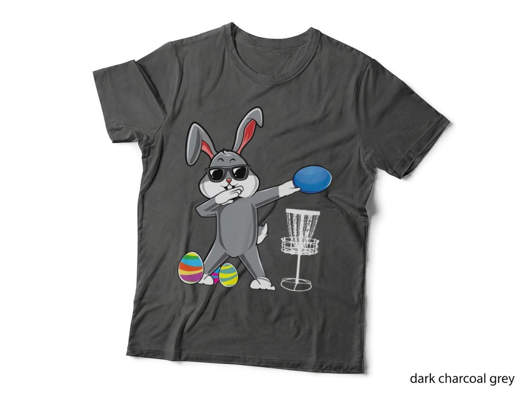 Dabbing Easter Disc Golf Easter Bunny Rabbit Cute Boys Girls T-Shirt