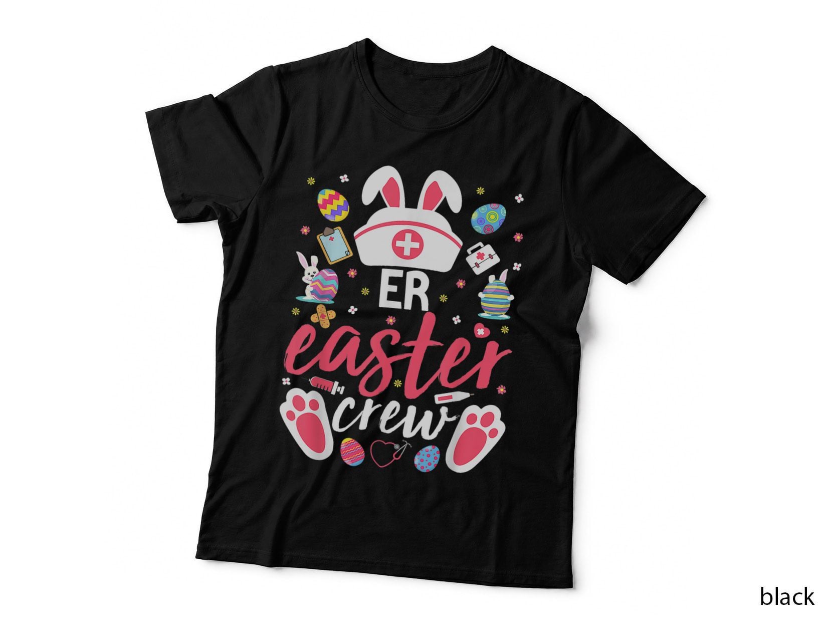ER Easter Nurse Crew Easter Day Emergency Room Nurses Bunny T-Shirt