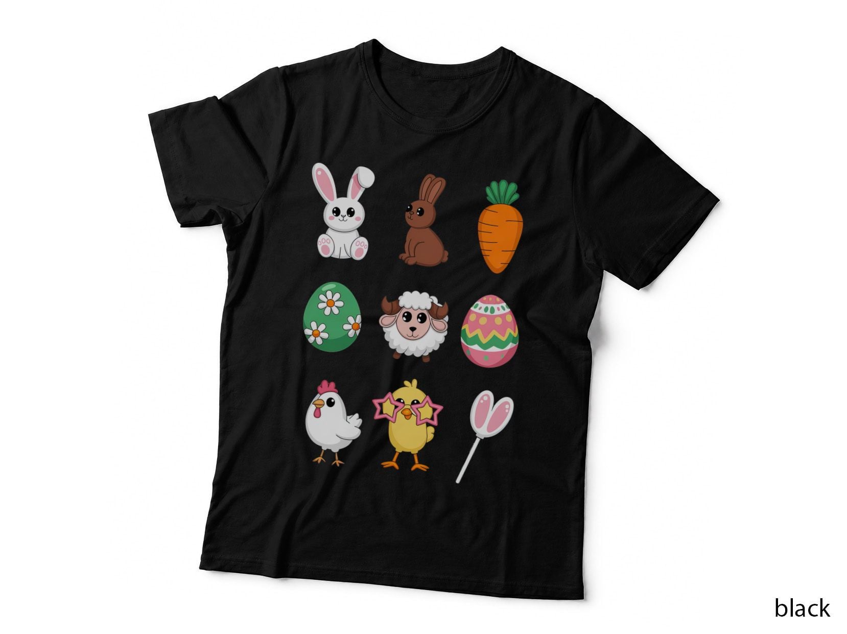 Easter Bunny Carrot Eggs Chick Sheep Candy Easter T-Shirt, Easter Graphic Tee