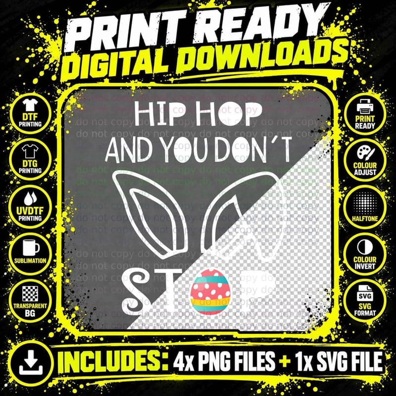 Easter Bunny Ears and Egg T-Shirt, Easter Egg Hunt Png SVG Digital Bundle