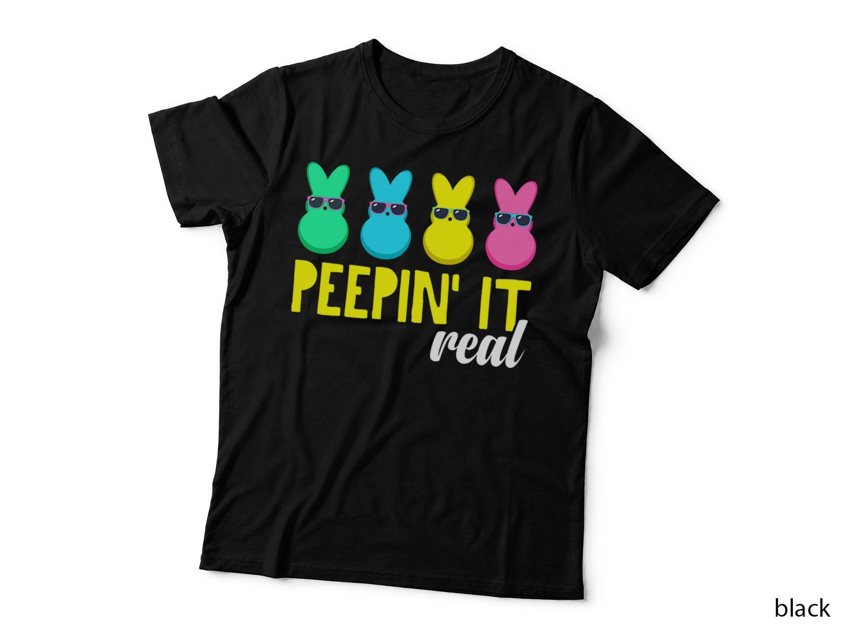 Easter Bunny Peepin' T-Shirt, Happy Easter Egg Hunt, Funny Easter Apparel
