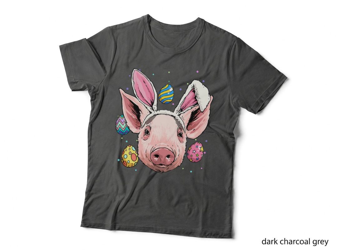 Easter Bunny Pig Shirt Egg Hunt Farm Animal Pig Lover Farmer T-Shirt