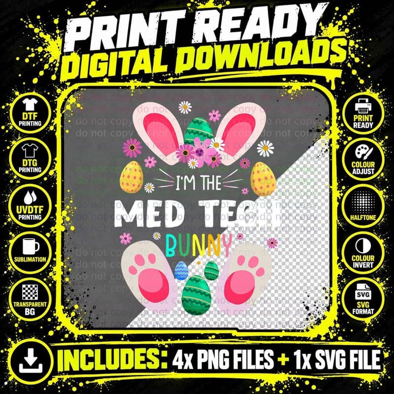Easter Bunny Rabbit Family T-Shirt, Easter Day Png SVG Digital Bundle