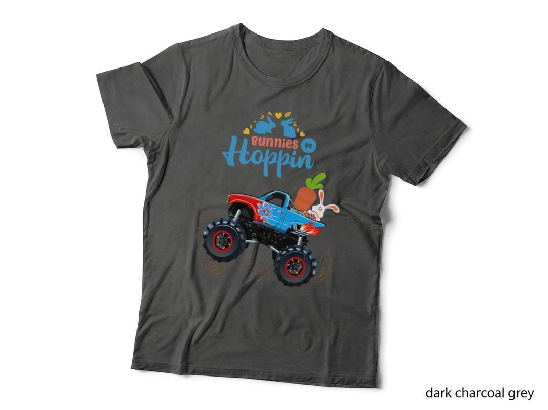 Easter Bunny Rabbit Monster Truck Shirt Toddler Boy Girl Kid T-Shirt