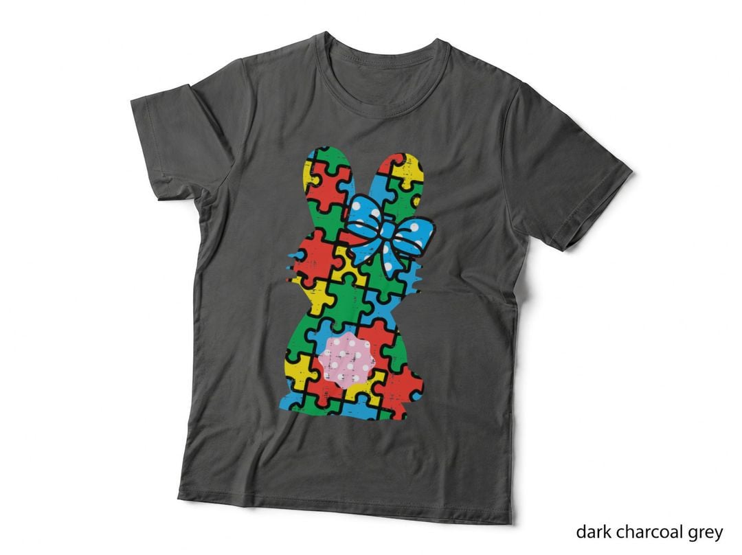 Easter Bunny Rabbit Puzzle Autism Awareness Women Boys Kids T-Shirt
