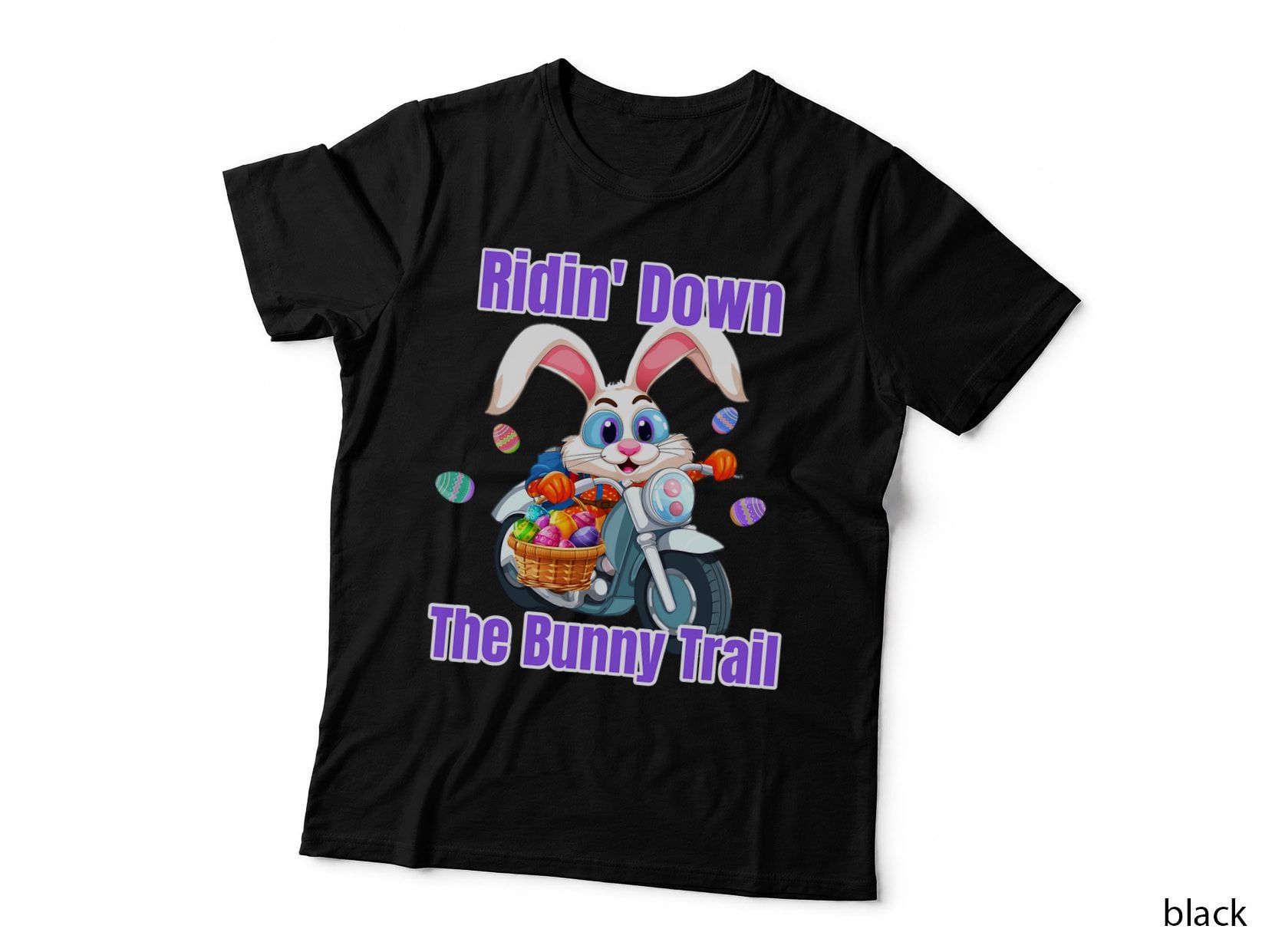 Easter Bunny Riding Down Bunny Trail T-Shirt, Easter Themed, Holiday Fun