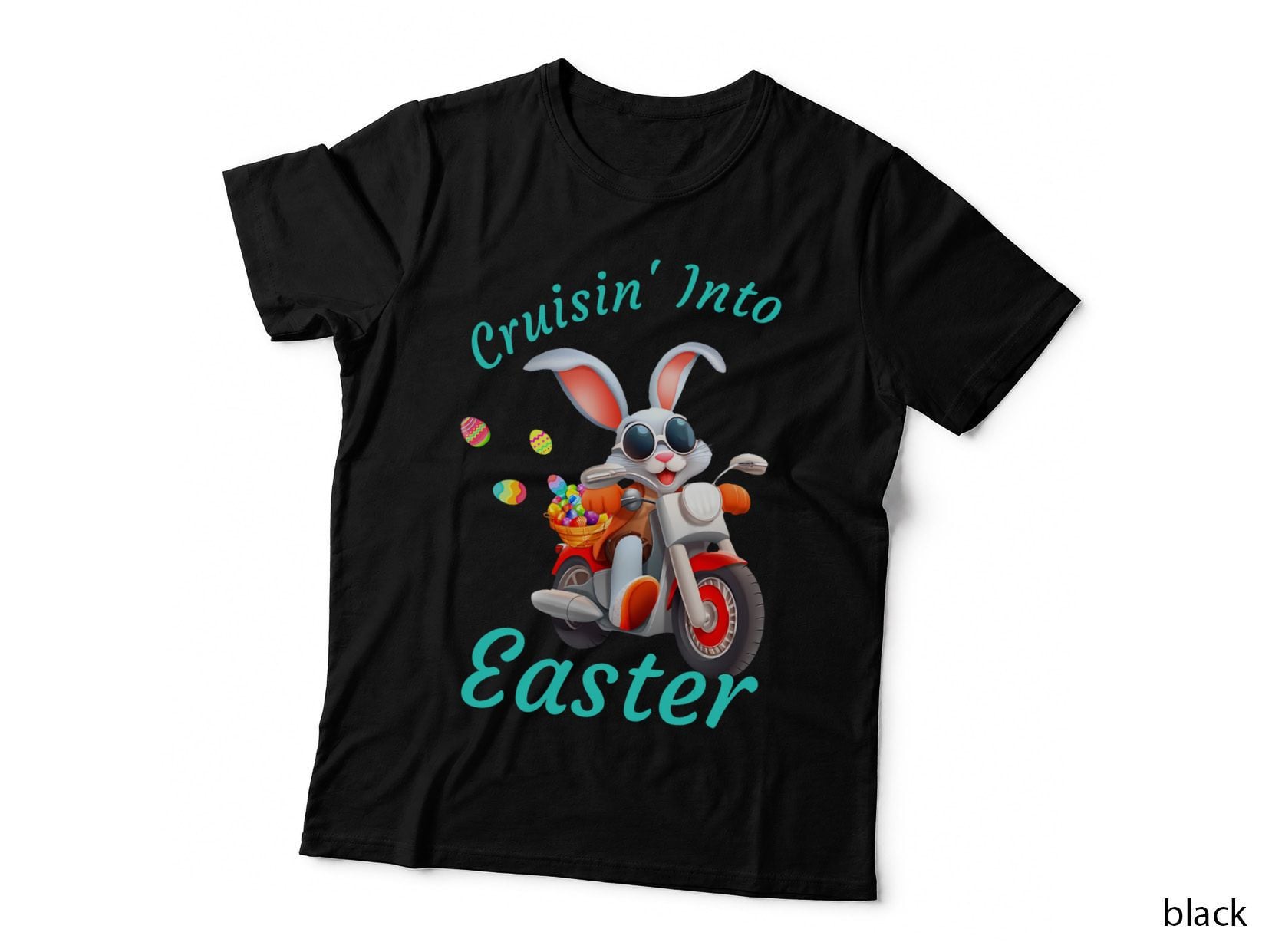 Easter Bunny Riding Motorcycle Funny T-Shirt, Easter Motorcycle Lover