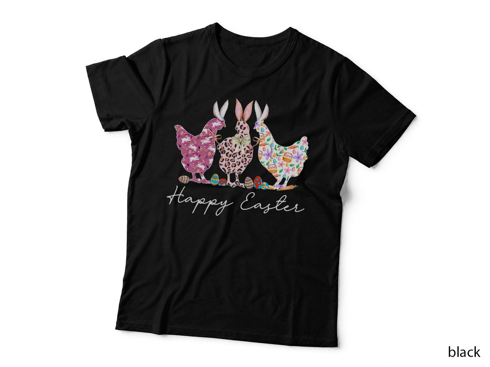 Easter Chicken Bunny Lover T-Shirt, Easter Print, Farm Animal Art