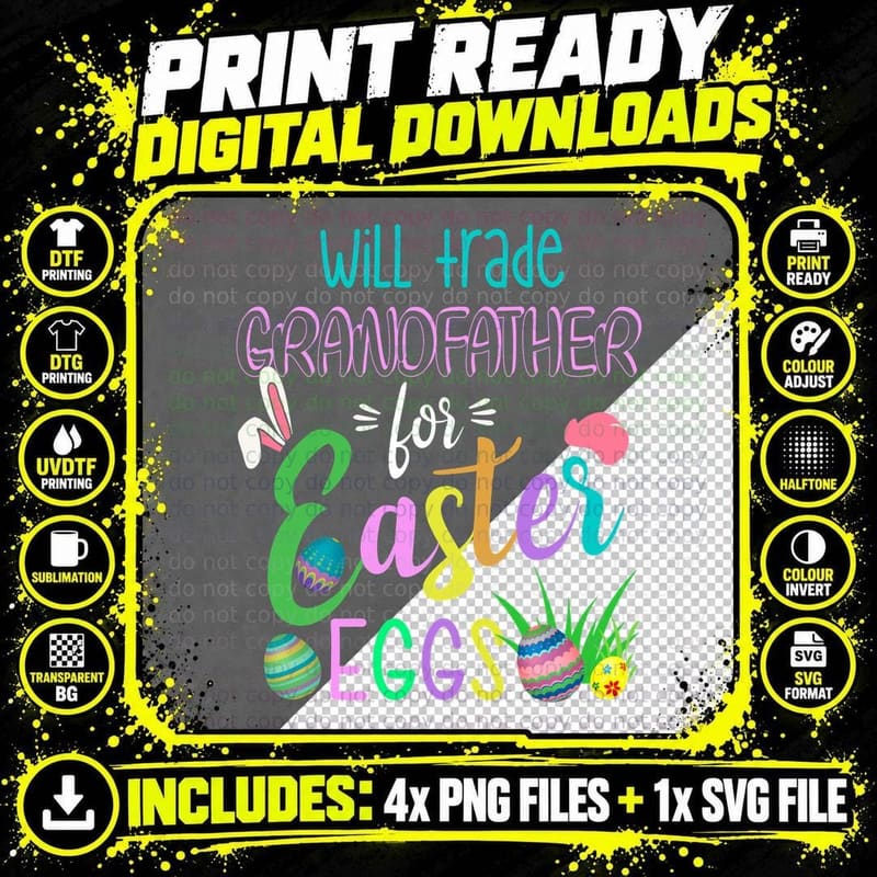 Easter Egg Hunt T-Shirt, Colorful Easter Print Png SVG Digital Bundle