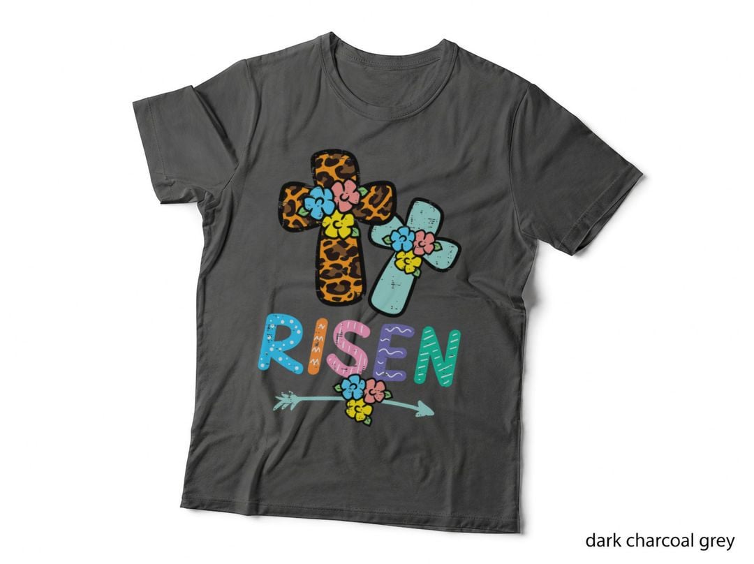 Easter Risen Jesus Cross Christian Women Girls Kids Toddler T-Shirt
