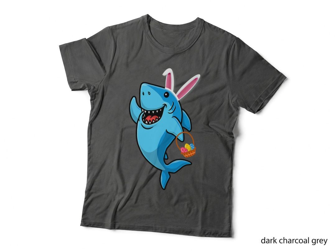 Easter Shark with Bunny Ears T-Shirt, Easter Themed, Kids Easter Apparel