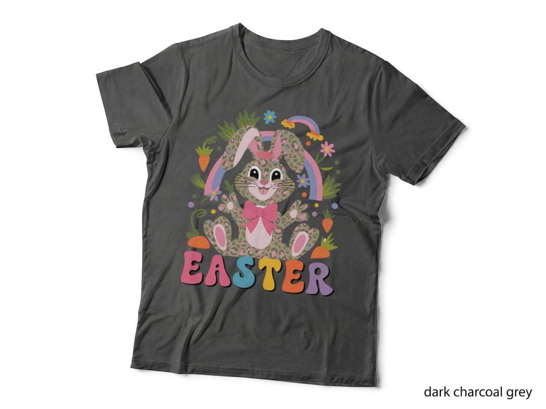 Easter T-Shirt, Easter Bunny with Flowers and Graphic Tee