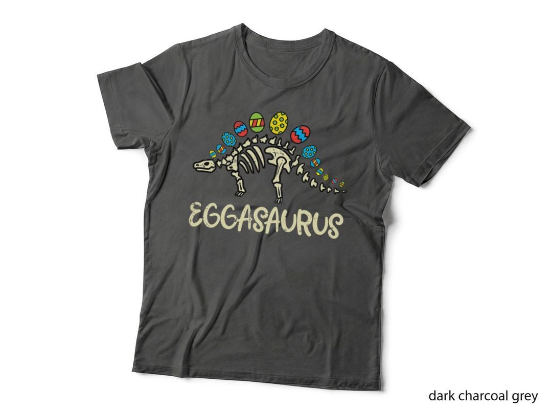 Eggasaurus Easter T-Shirt, Kids Dinosaur Print, Easter Egg Design