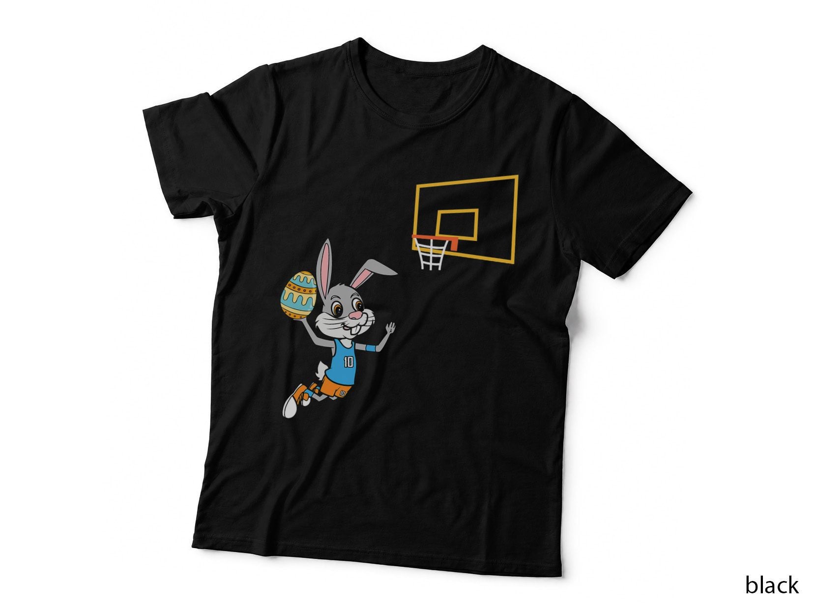 Funny Easter Egg Bunny Dunk Basketball Game Easter Kids Boys T-Shirt