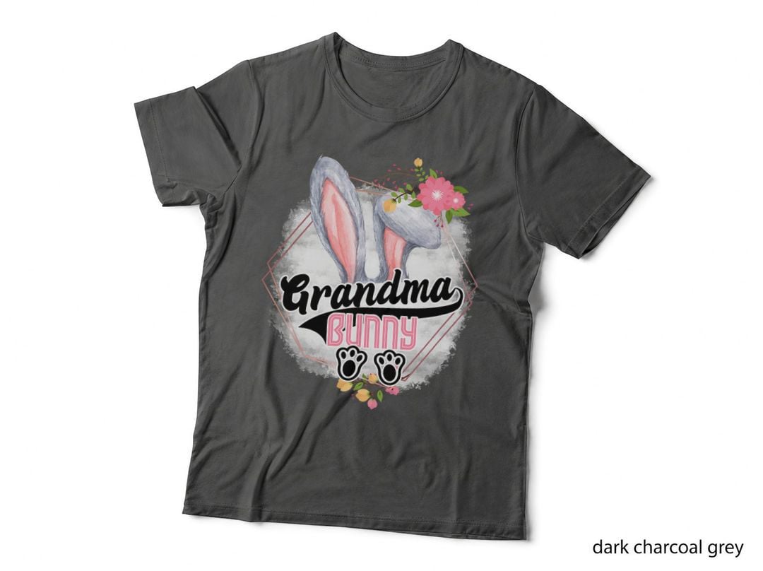 Funny Grandma Bunny Easter April Gender Reveal Party T-Shirt