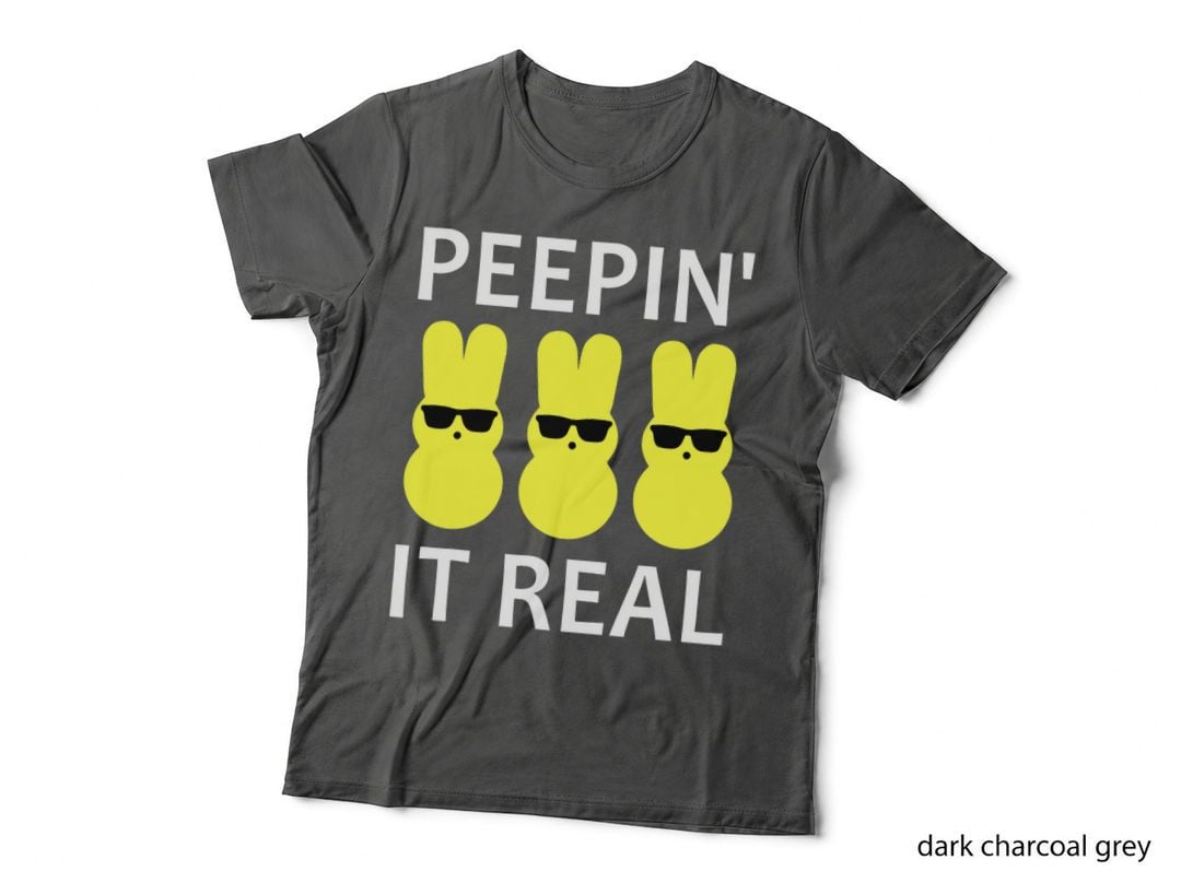 Funny Peepin It Real Happy Easter Bunny T-Shirt