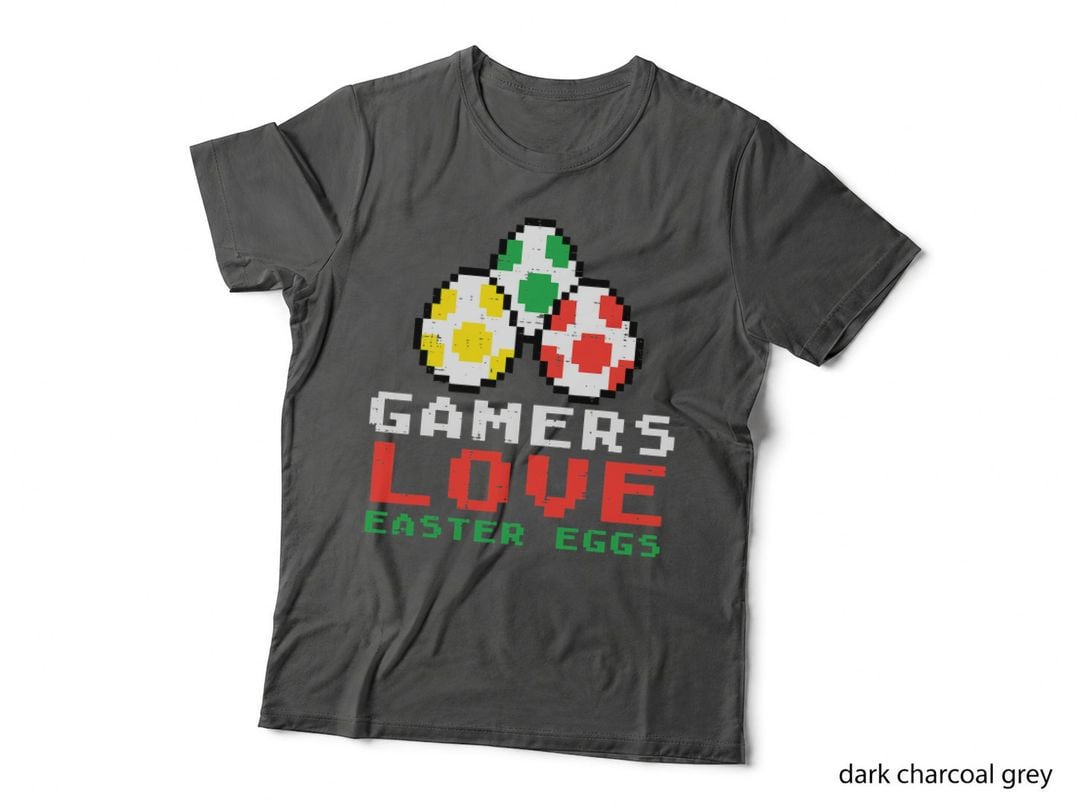 Gamers Love Easter Eggs Cute Video Game Gaming Boys Kids Men T-Shirt