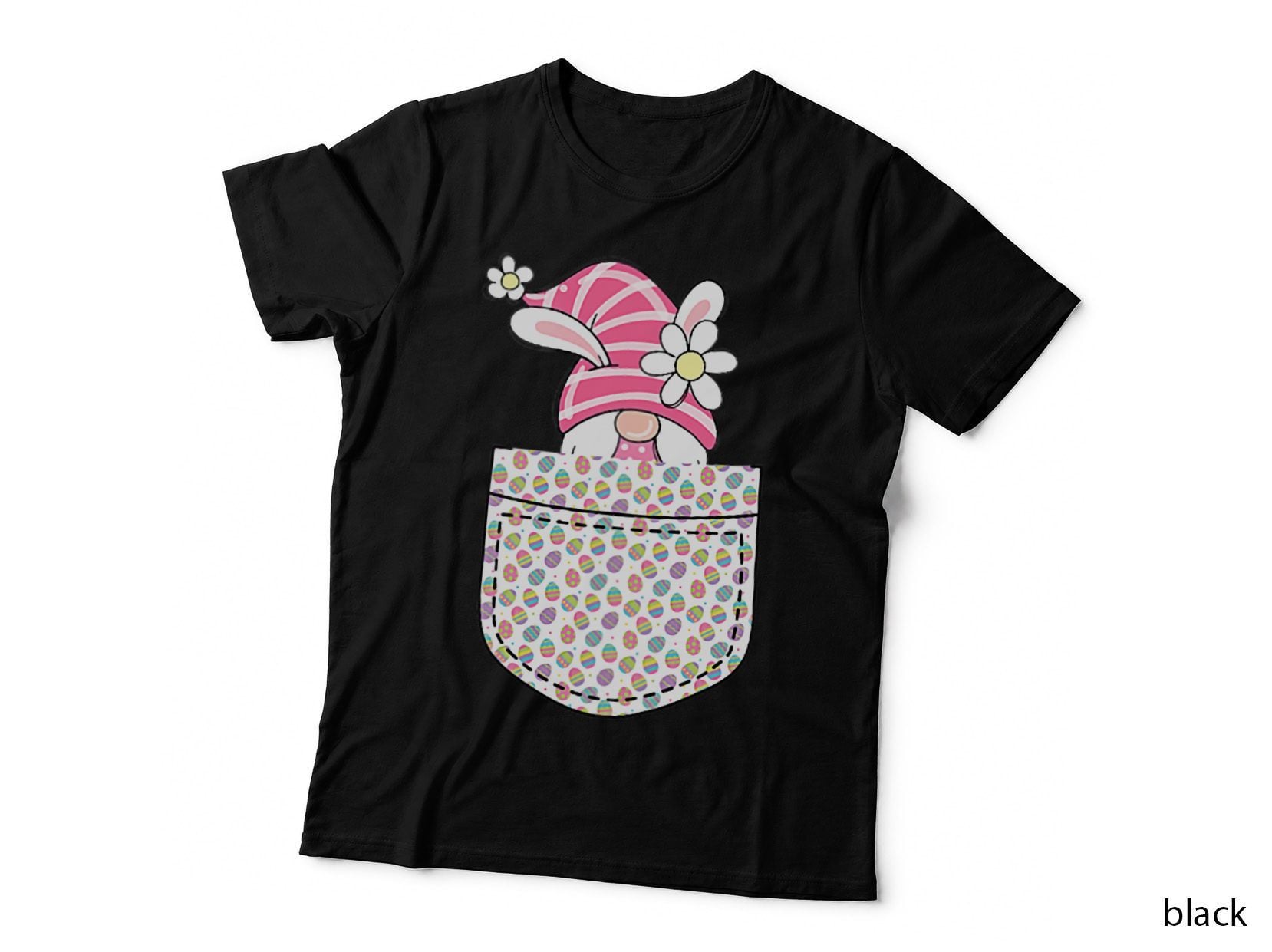 Gnome Pocket Egg Easter Day Boys Girls Kids, Holiday T-Shirt