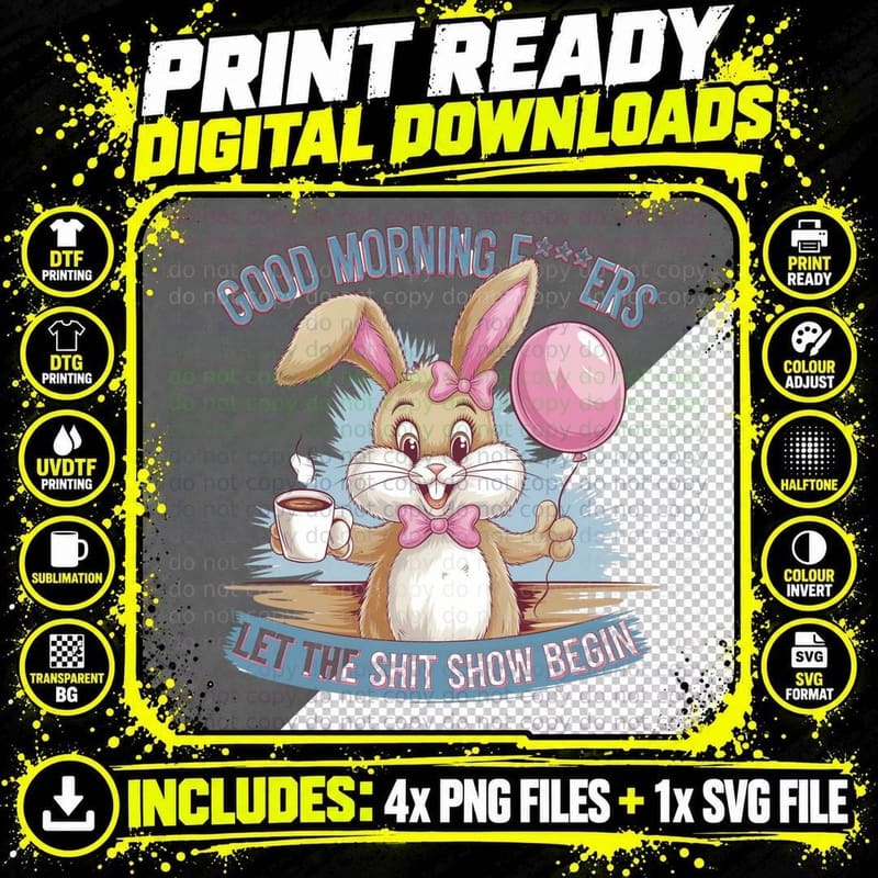 Good Morning F Ers Let the Shit Show Begin Sarcastic Png SVG Digital Bundle