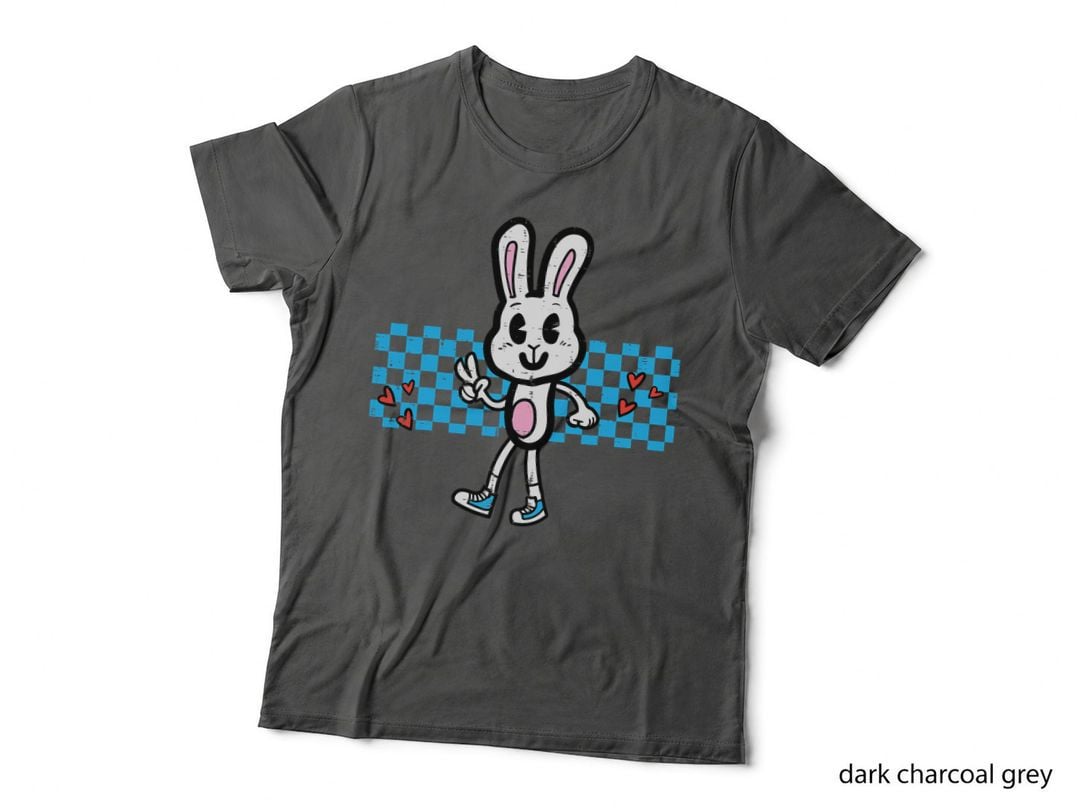Groovy Easter Bunny Peace Retro Rabbit Men Women Kids Boys T-Shirt