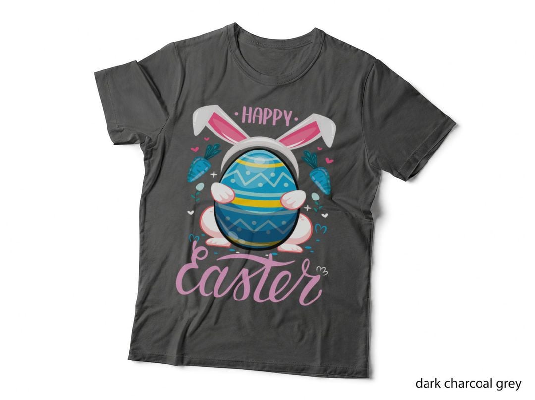 HAPPY Easter Bunny Rabbit Face Funny Easter Day Women Girls T-Shirt